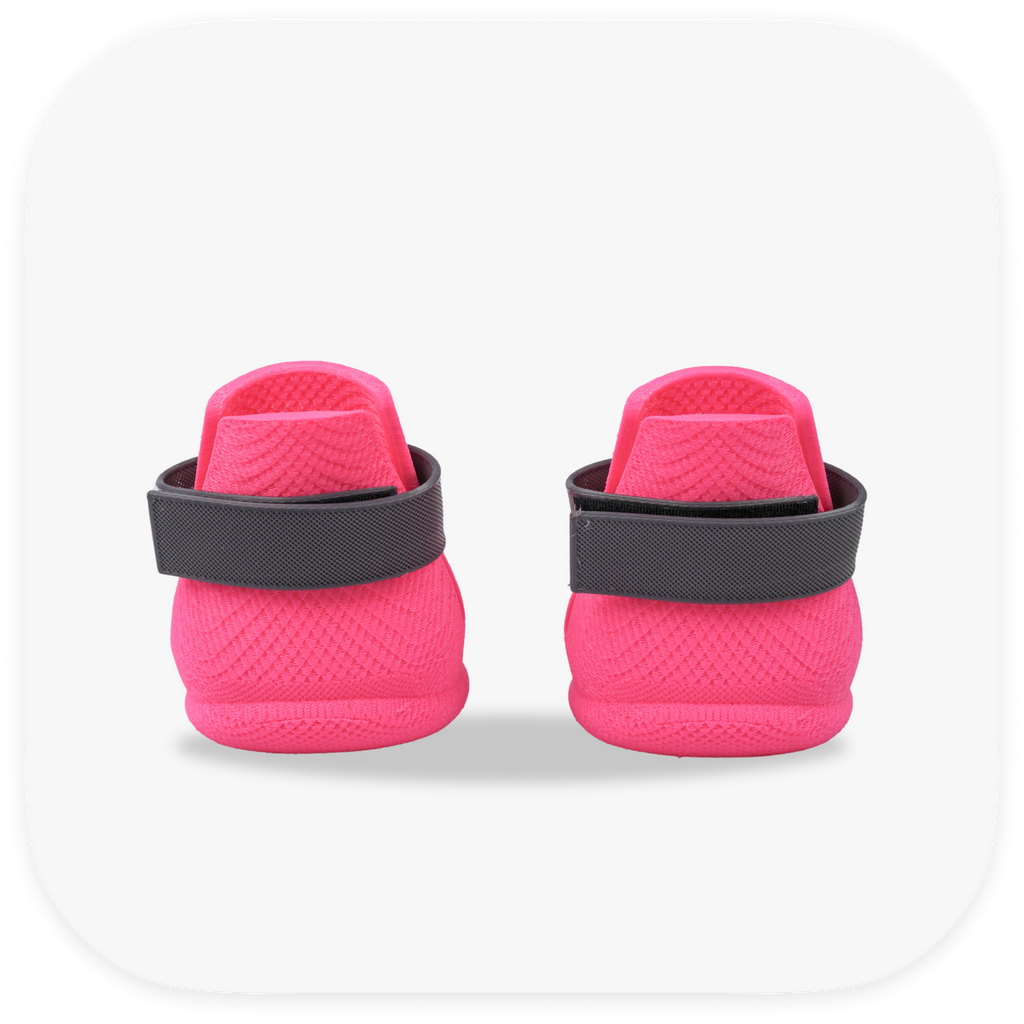 Canela ForméFit ID - Canela Pink- Urban Smoke custom two-tone dog boots - rear view