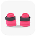 Canela ForméFit ID - Canela Pink- Urban Smoke custom two-tone dog boots - rear view