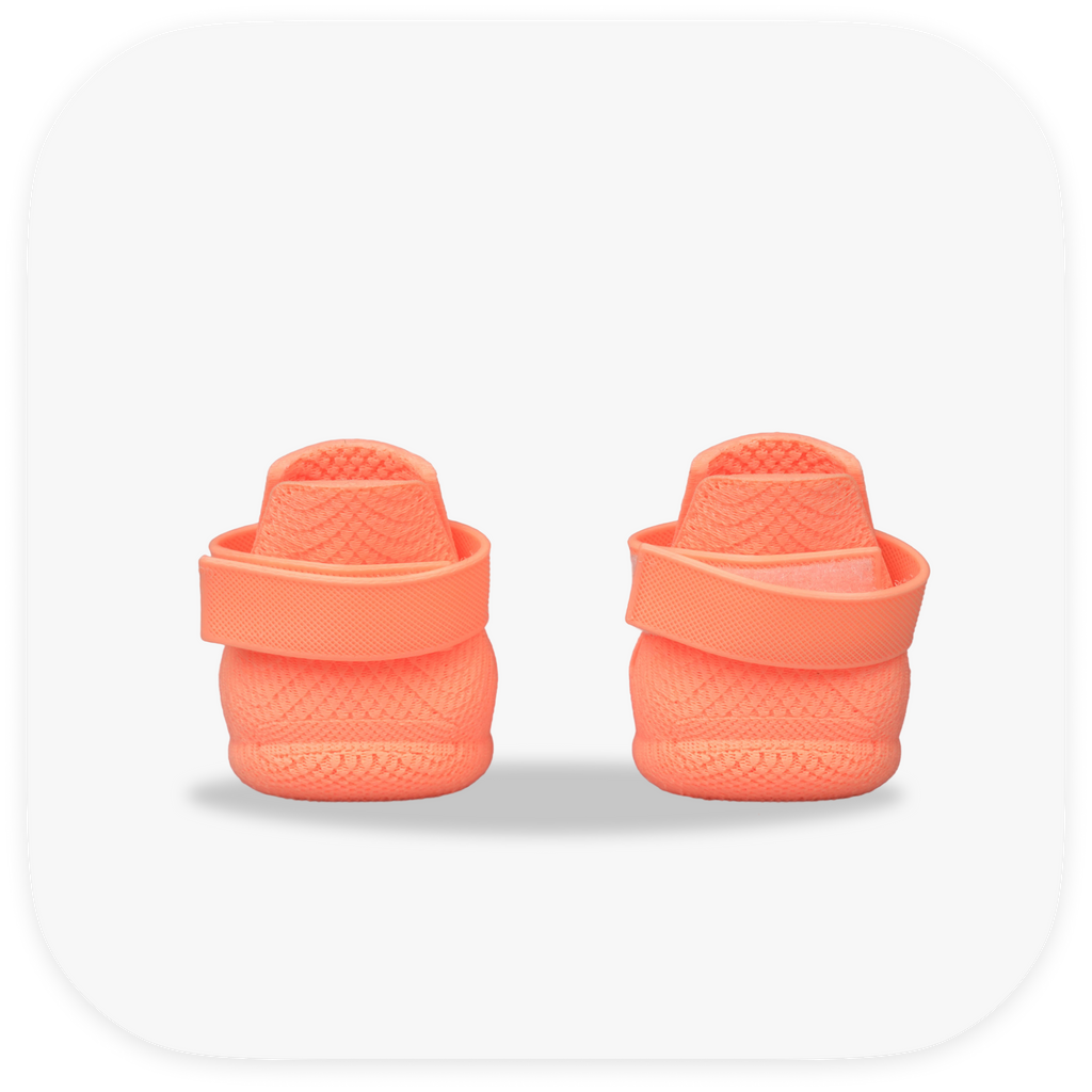 Canela ForméFit Original - Cantaloupe custom-fit dog boots - rear view
