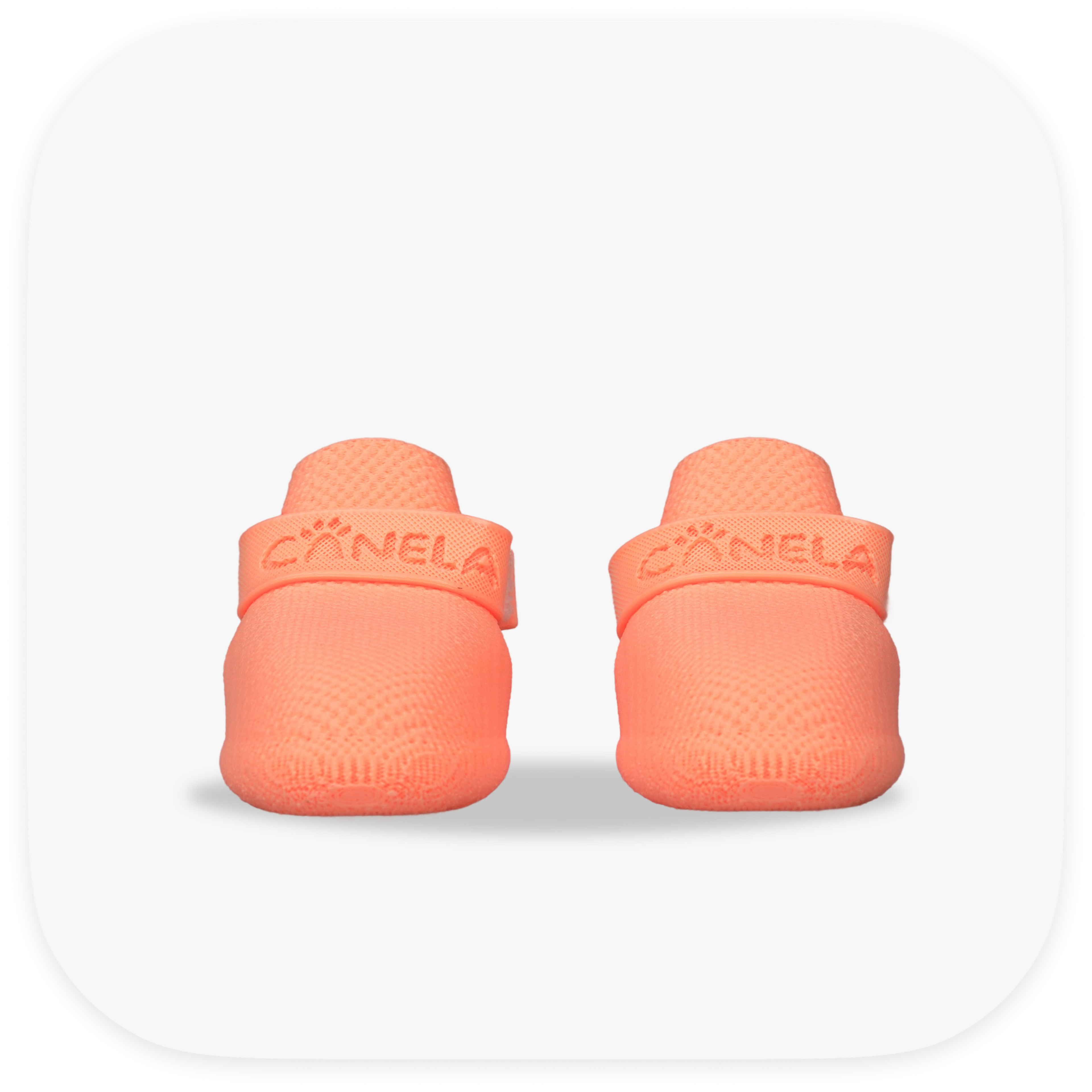 Canela ForméFit Original - Cantaloupe custom-fit dog boots - front view