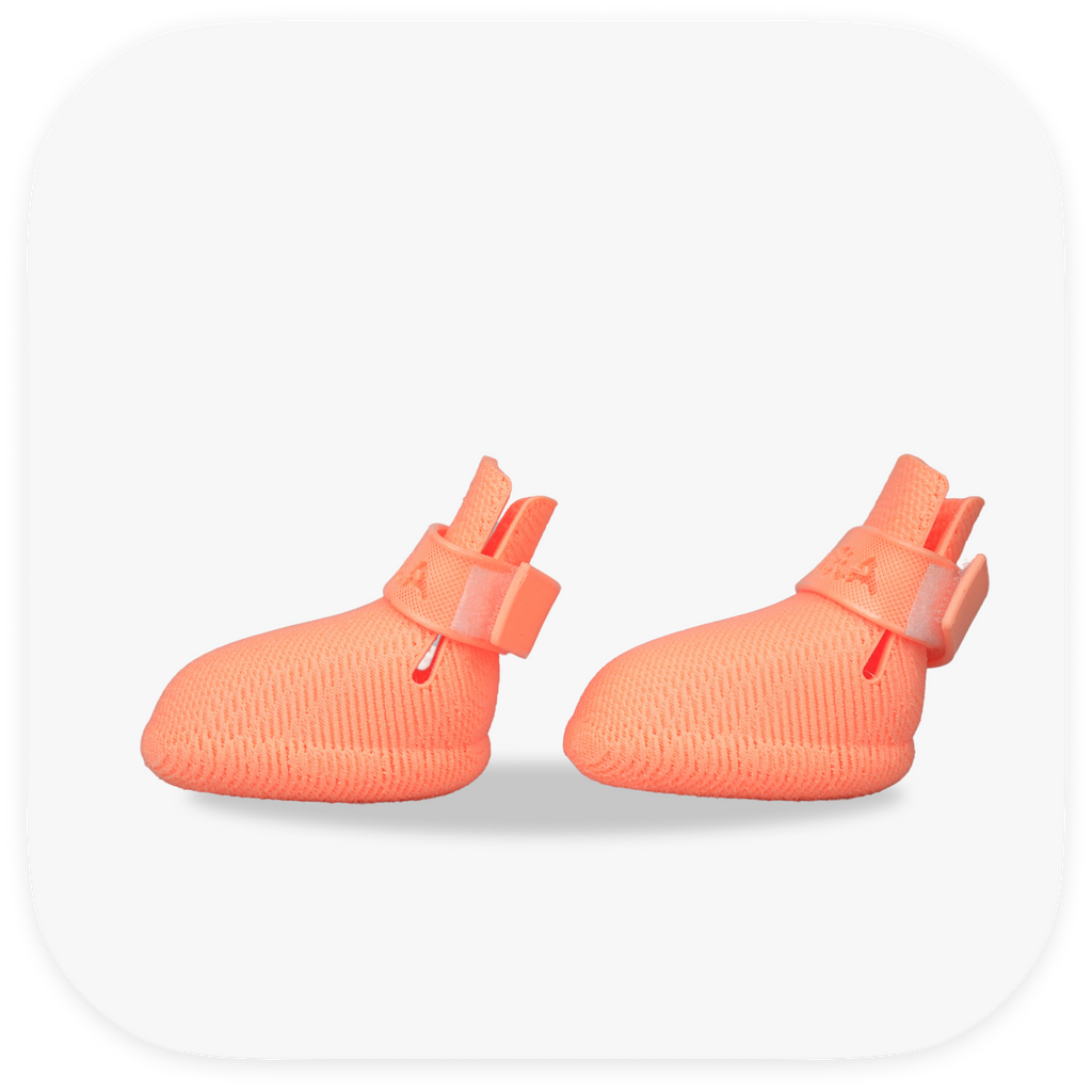 Canela ForméFit Original - Cantaloupe custom-fit dog boots - left side view