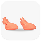 Canela ForméFit Original - Cantaloupe custom-fit dog boots - right side view