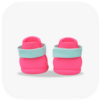 Canela ForméFit ID - Canela Pink - Turquoise custom two-tone dog boots - rear view