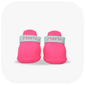 Canela ForméFit ID - Canela Pink - Turquoise custom two-tone dog boots - front view
