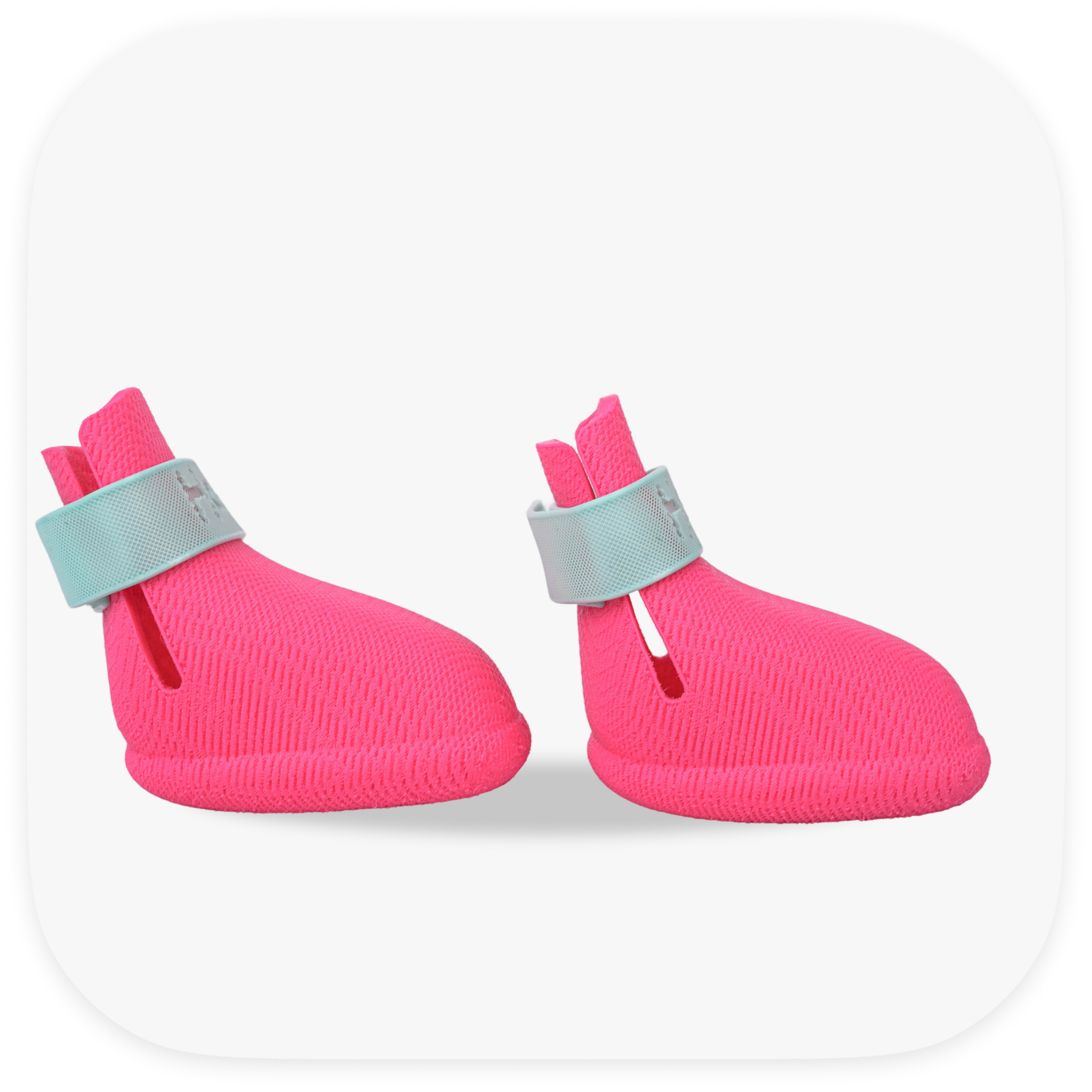 Canela ForméFit ID - Canela Pink - Turquoise custom two-tone dog boots - right side view