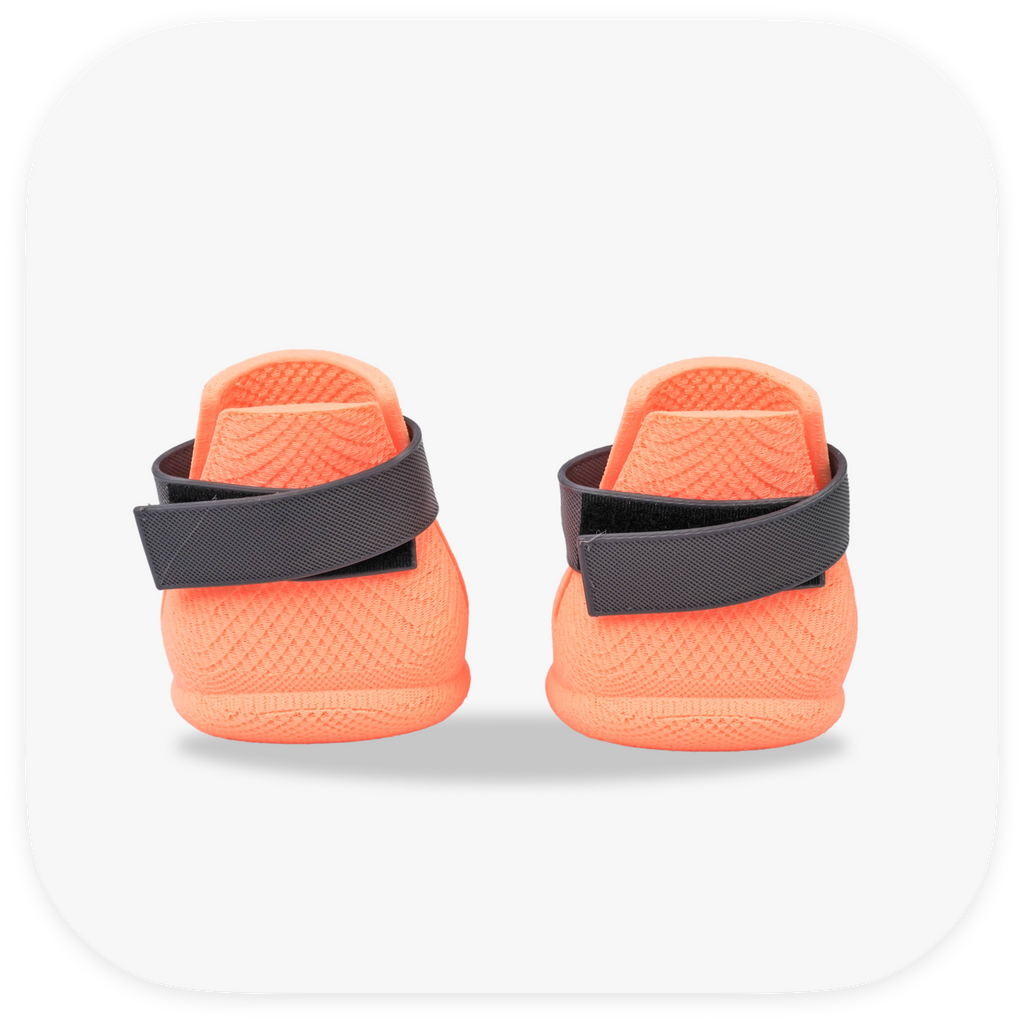 Canela ForméFit ID - Cantaloupe - Urban Smoke custom two-tone dog boots - rear view