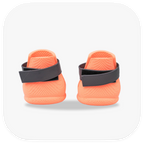 Canela ForméFit ID - Cantaloupe - Urban Smoke custom two-tone dog boots - rear view