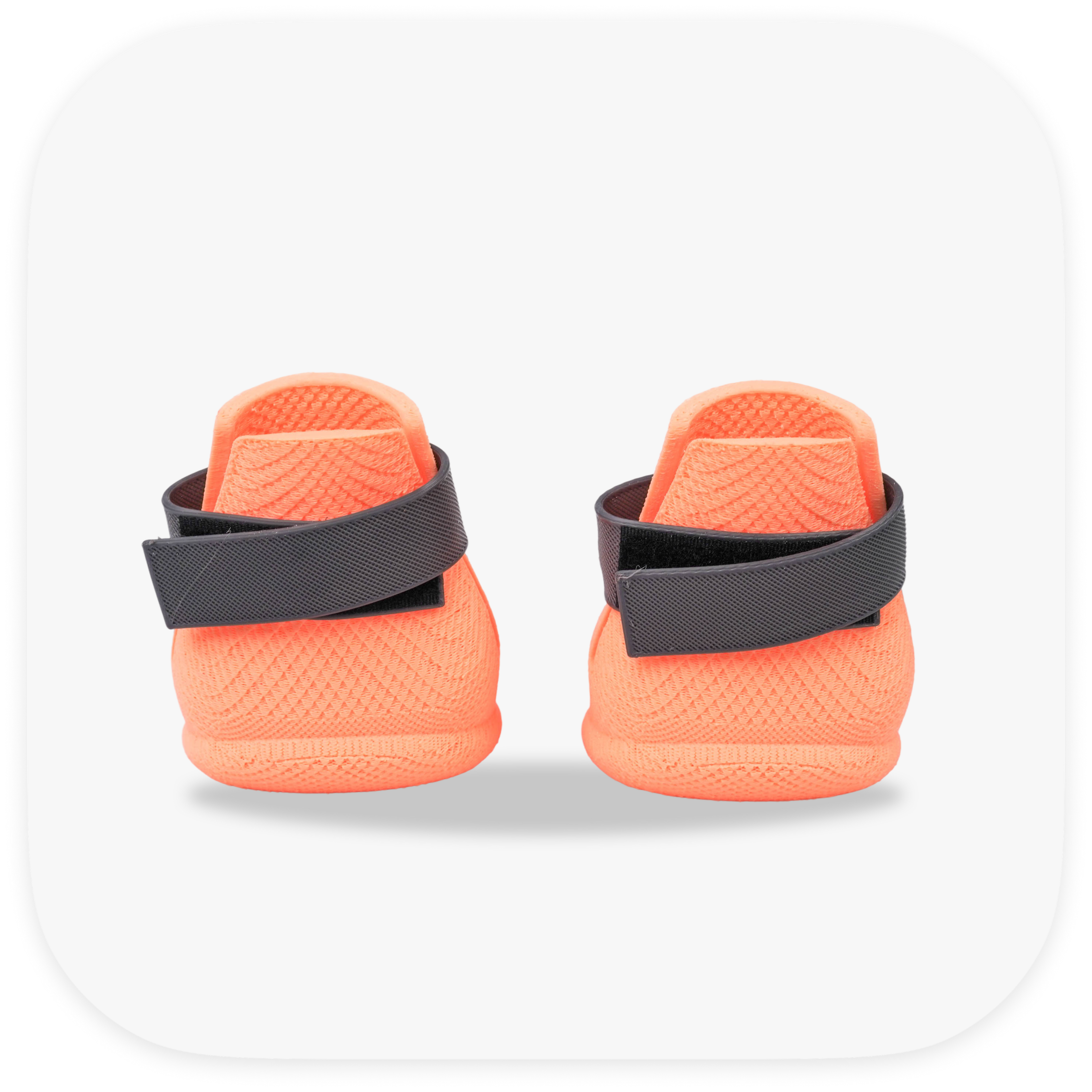 Canela ForméFit ID - Cantaloupe - Urban Smoke custom two-tone dog boots - rear view