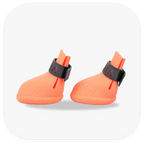 Canela ForméFit ID - Cantaloupe - Urban Smoke custom two-tone dog boots - left side view