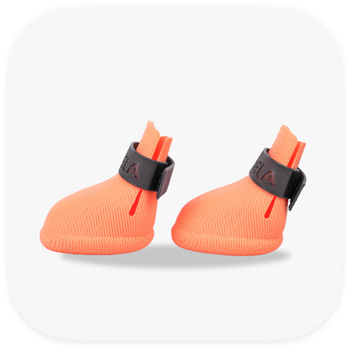 Canela ForméFit ID - Cantaloupe - Urban Smoke custom two-tone dog boots - left side view