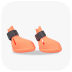 Canela ForméFit ID - Cantaloupe - Urban Smoke custom two-tone dog boots - right side view