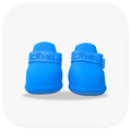 Canela ForméFit Original - Cookie Blue custom-fit dog boots - front view
