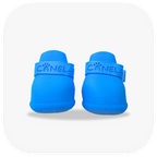 Canela ForméFit Original - Cookie Blue custom-fit dog boots - front view