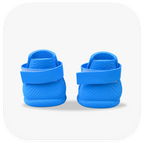 Canela ForméFit Original - Cookie Blue custom-fit dog boots - rear view
