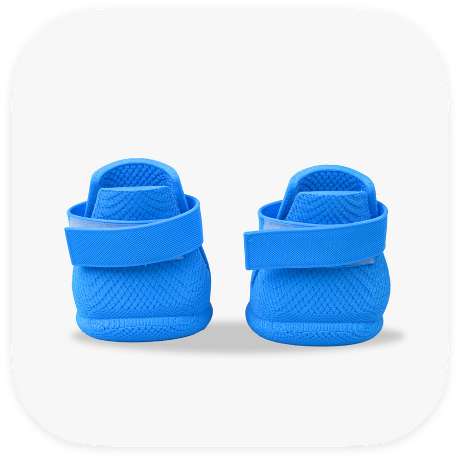 Canela ForméFit Original - Cookie Blue custom-fit dog boots - rear view