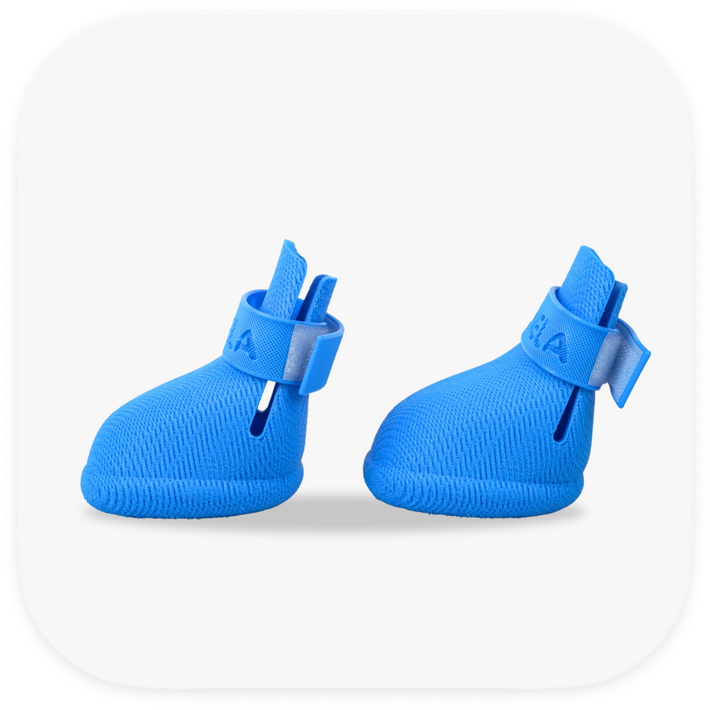 Canela ForméFit Original - Cookie Blue custom-fit dog boots - left side view