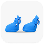 Canela ForméFit Original - Cookie Blue custom-fit dog boots - left side view