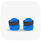 Canela ForméFit ID - Cookie Blue - Urban Smoke custom two-tone dog boots - rear view