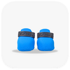 Canela ForméFit ID - Cookie Blue - Urban Smoke custom two-tone dog boots - front view