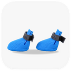 Canela ForméFit ID - Cookie Blue - Urban Smoke custom two-tone dog boots - left side view