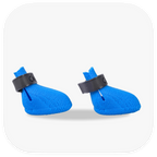 Canela ForméFit ID - Cookie Blue - Urban Smoke custom two-tone dog boots - right side view