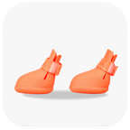Canela ForméFit Original - Coral custom-fit dog boots - left side view