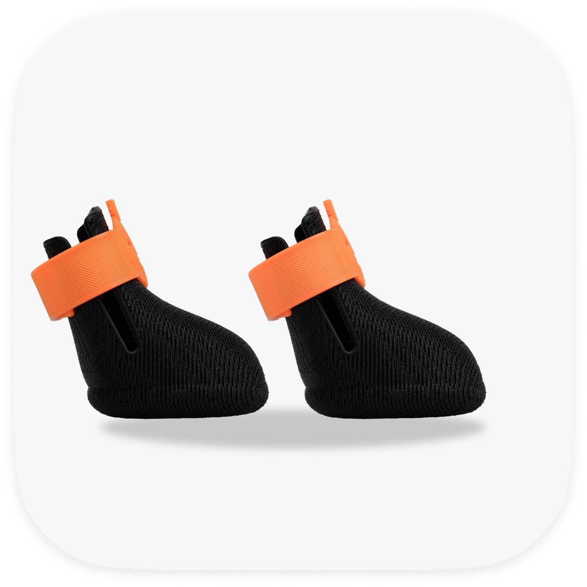Canela ForméFit ID Halloween Pumpkin — black boots with an orange jack-o'-lantern strap, right view