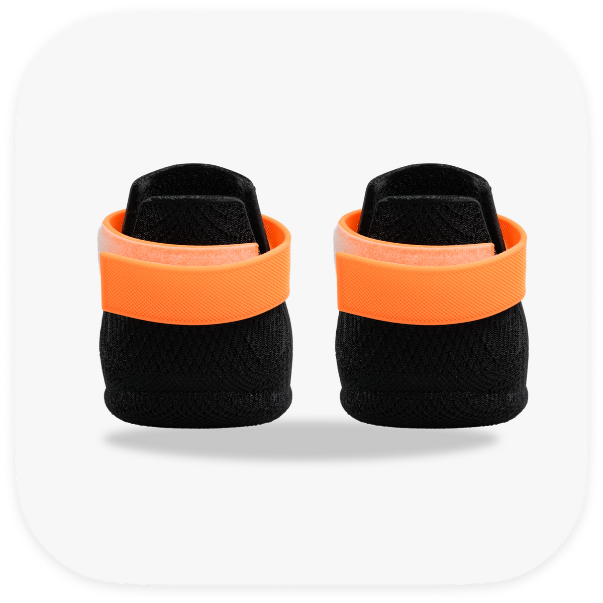 Canela ForméFit ID Halloween Black — black boots with an orange strap, back view