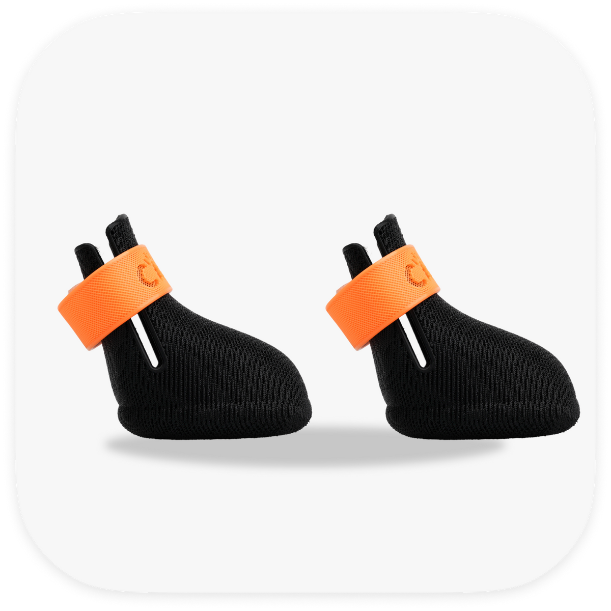 Canela ForméFit ID Halloween Black — black boots with an orange strap, right view