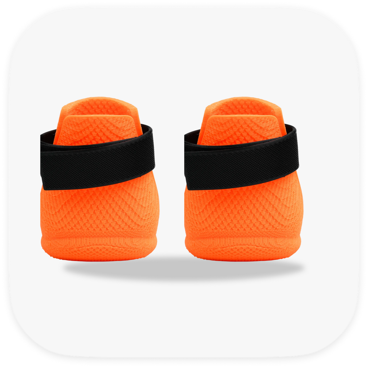 Canela ForméFit ID Halloween Orange — orange boots with a black strap, back view