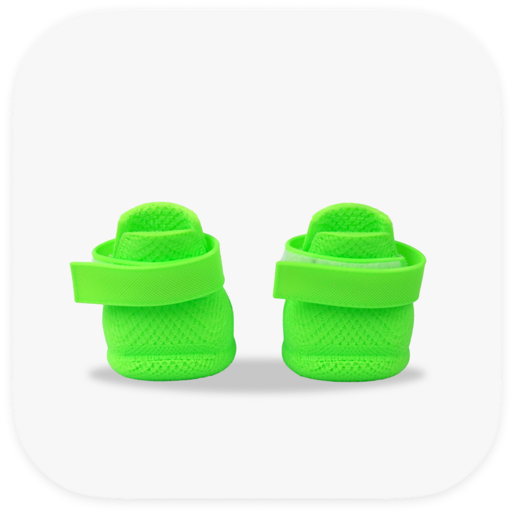 Canela ForméFit Original - Lantern Green custom-fit dog boots - rear view