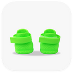 Canela ForméFit Original - Lantern Green custom-fit dog boots - rear view