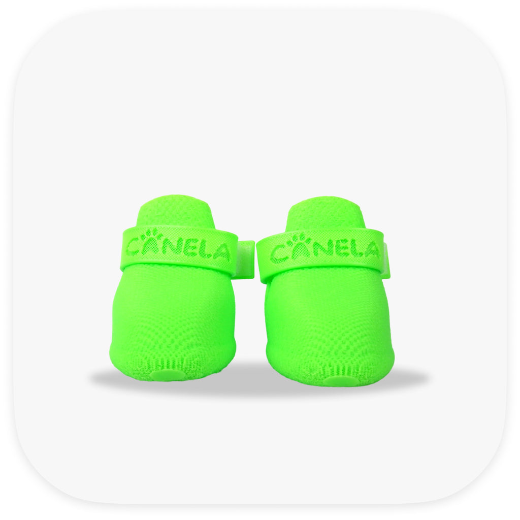 Canela ForméFit Original - Lantern Green custom-fit dog boots - front view