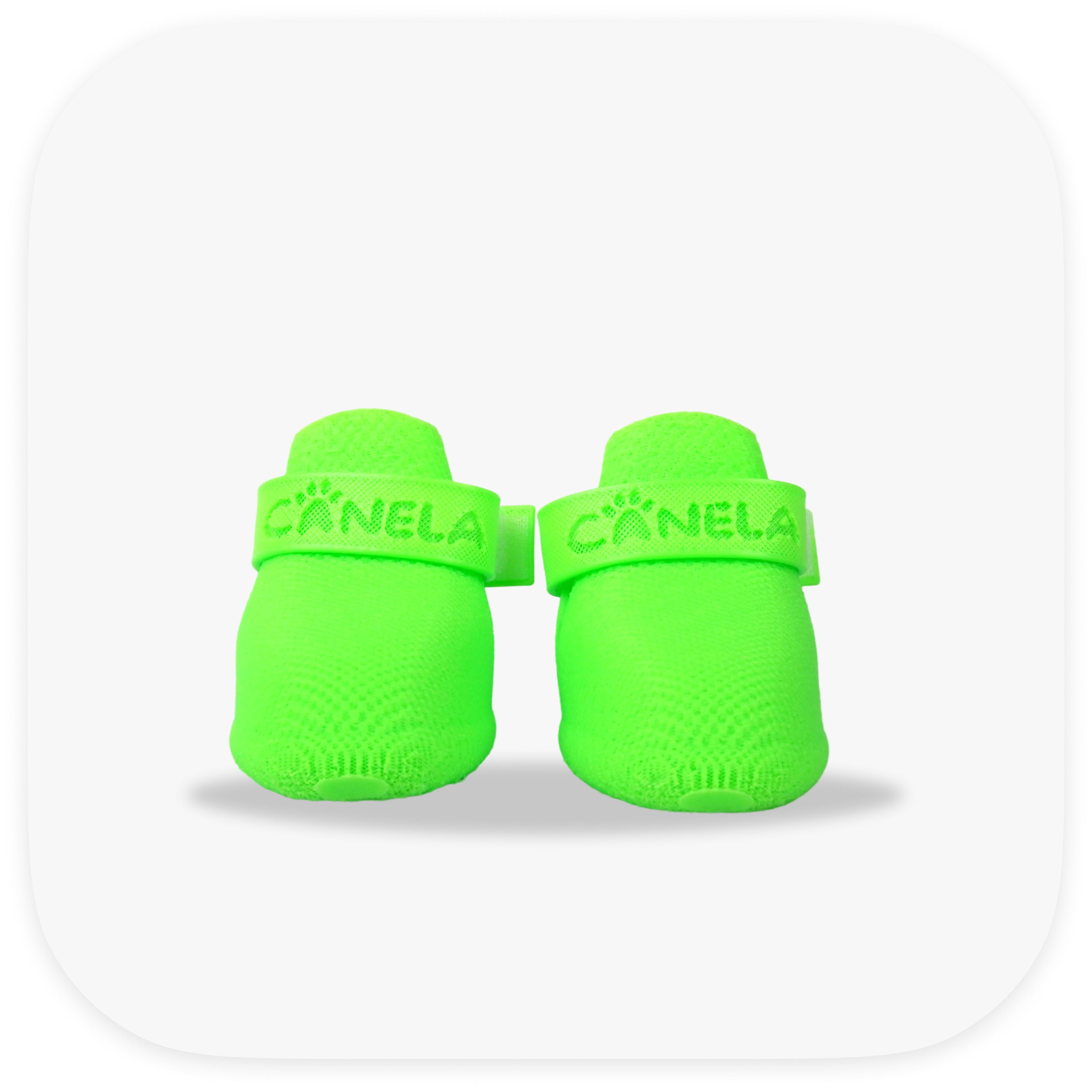 Canela ForméFit Original - Lantern Green custom-fit dog boots - front view
