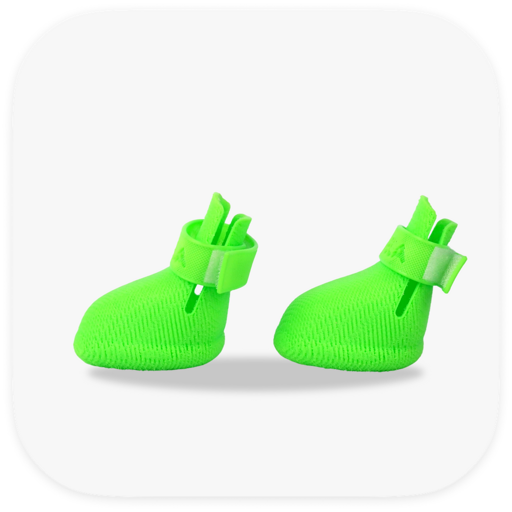 Canela ForméFit Original - Lantern Green custom-fit dog boots - left side view