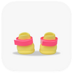Canela ForméFit ID - Limoncello - Canela Pink custom two-tone dog boots - rear view