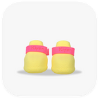 Canela ForméFit ID - Limoncello - Canela Pink custom two-tone dog boots - front view