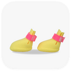 Canela ForméFit ID - Limoncello - Canela Pink custom two-tone dog boots - left side view