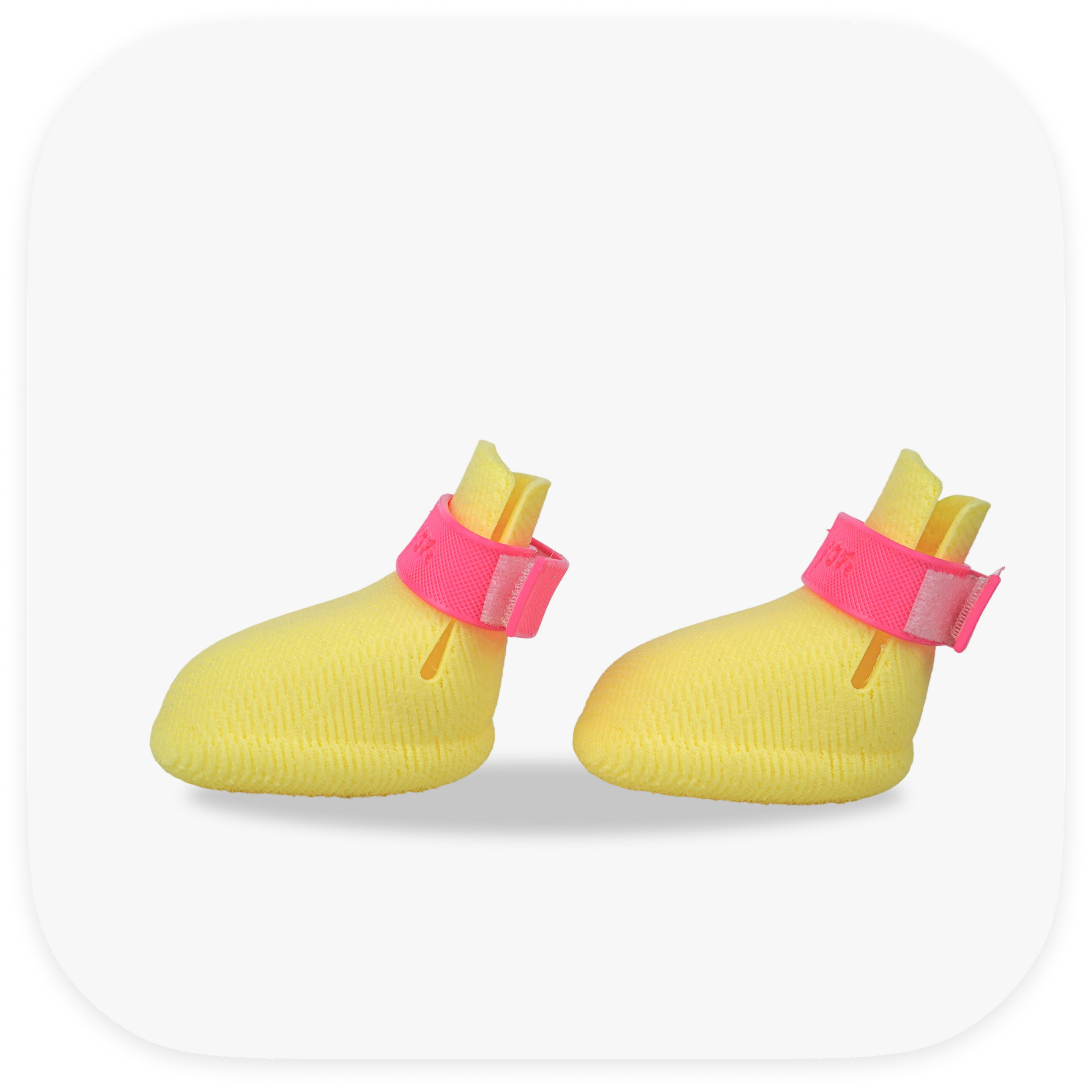 Canela ForméFit ID - Limoncello - Canela Pink custom two-tone dog boots - left side view