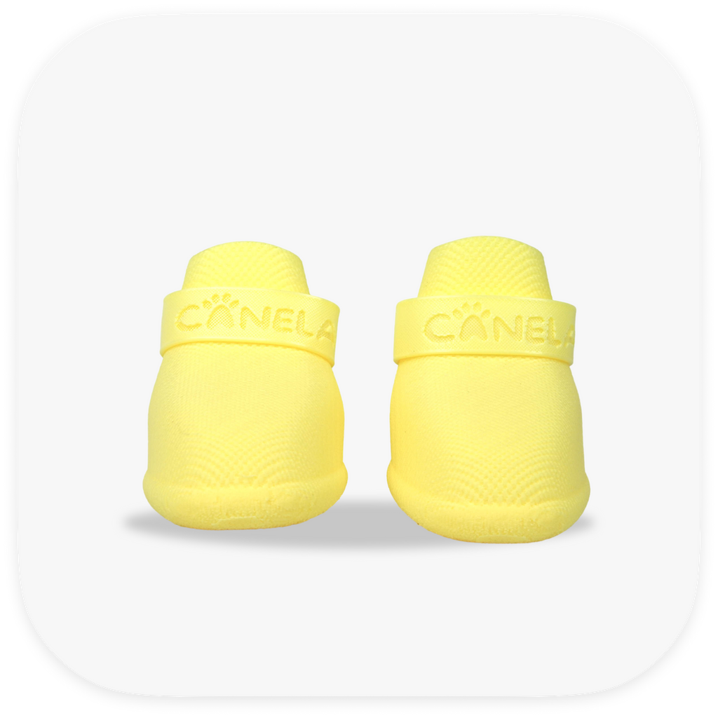 Canela ForméFit Original - Limoncello custom-fit dog boots - front view