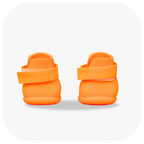 Canela ForméFit Original - Mandarin Orange custom-fit dog boots - rear view