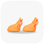 Canela ForméFit Original - Mandarin Orange custom-fit dog boots - left side view