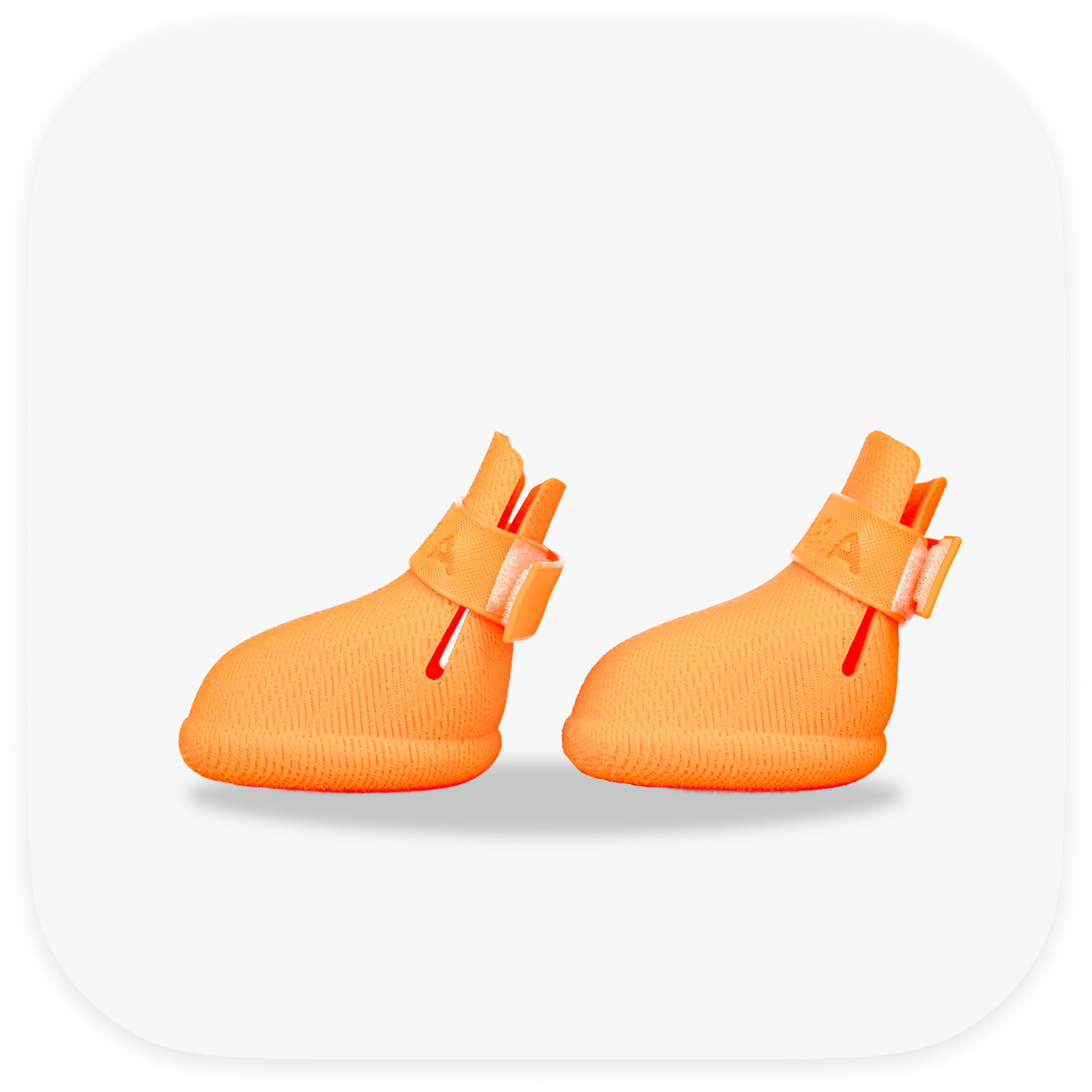 Canela ForméFit Original - Mandarin Orange custom-fit dog boots - left side view