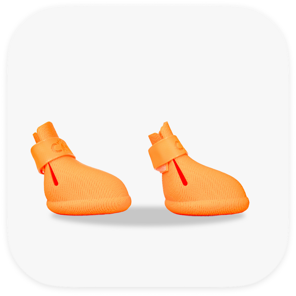Canela ForméFit Original - Mandarin Orange custom-fit dog boots - right side view