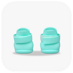 Canela ForméFit Original - Turquoise custom-fit dog boots - rear view