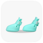 Canela ForméFit Original - Turquoise custom-fit dog boots - left side view