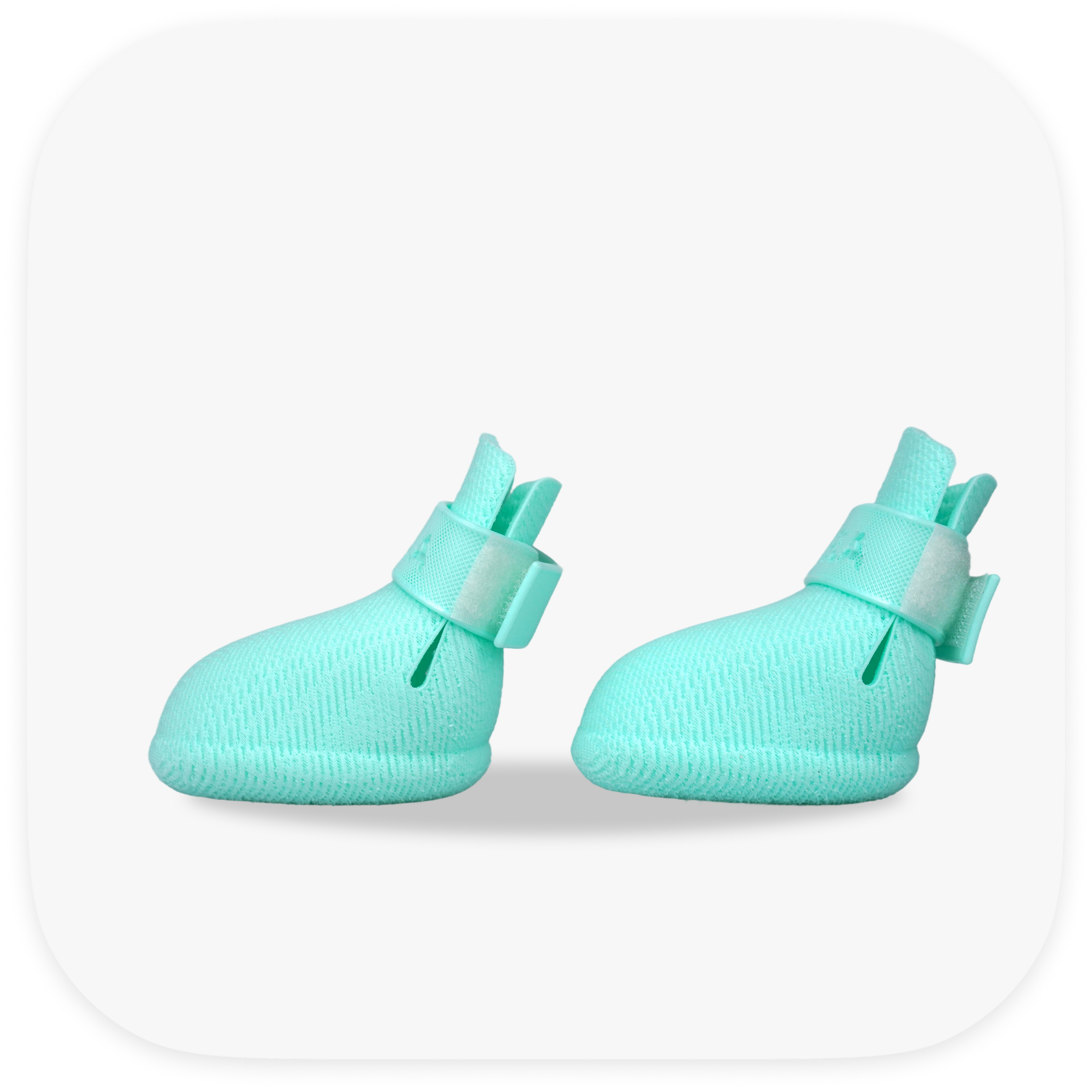 Canela ForméFit Original - Turquoise custom-fit dog boots - left side view