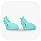 Canela ForméFit Original - Turquoise custom-fit dog boots - right side view