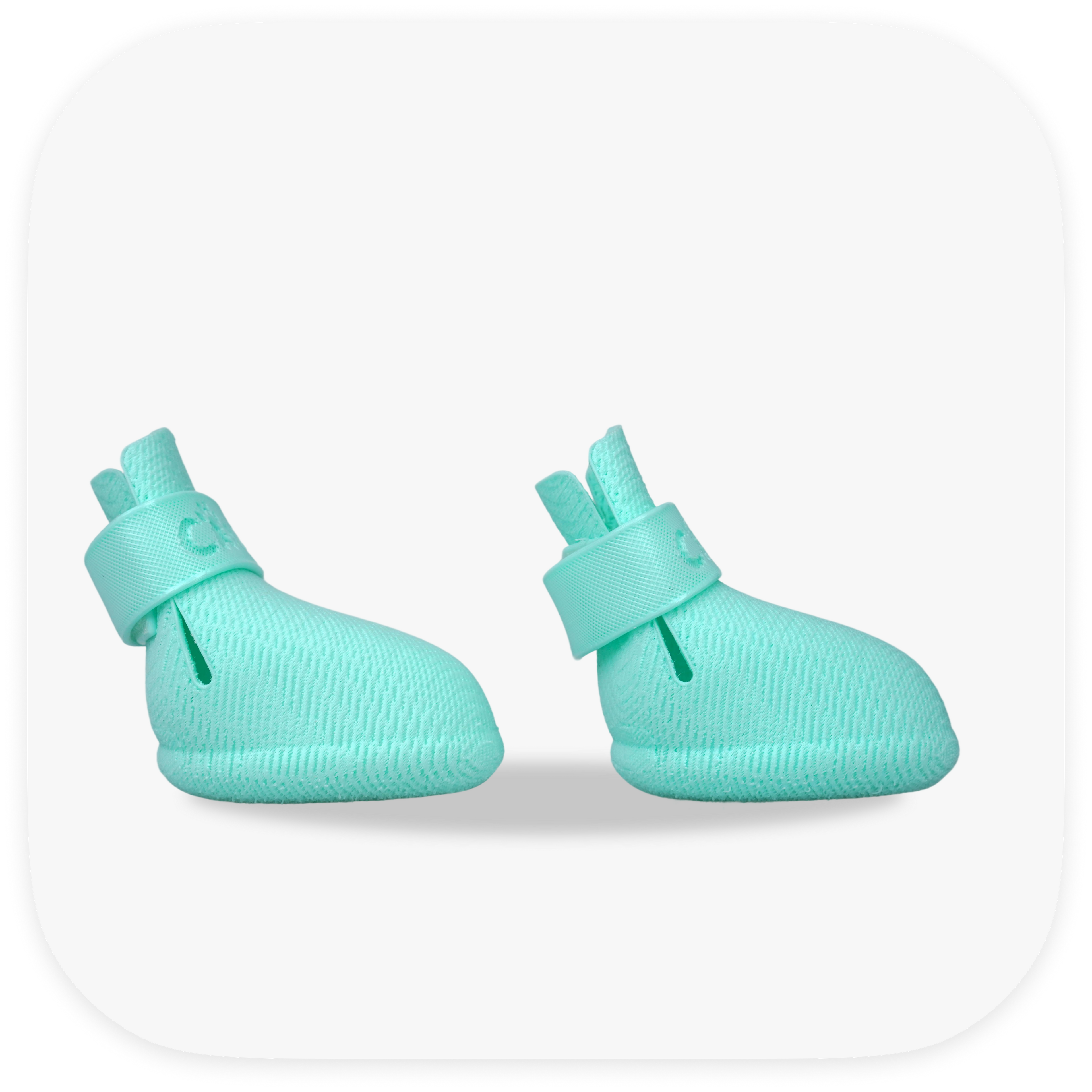Canela ForméFit Original - Turquoise custom-fit dog boots - right side view