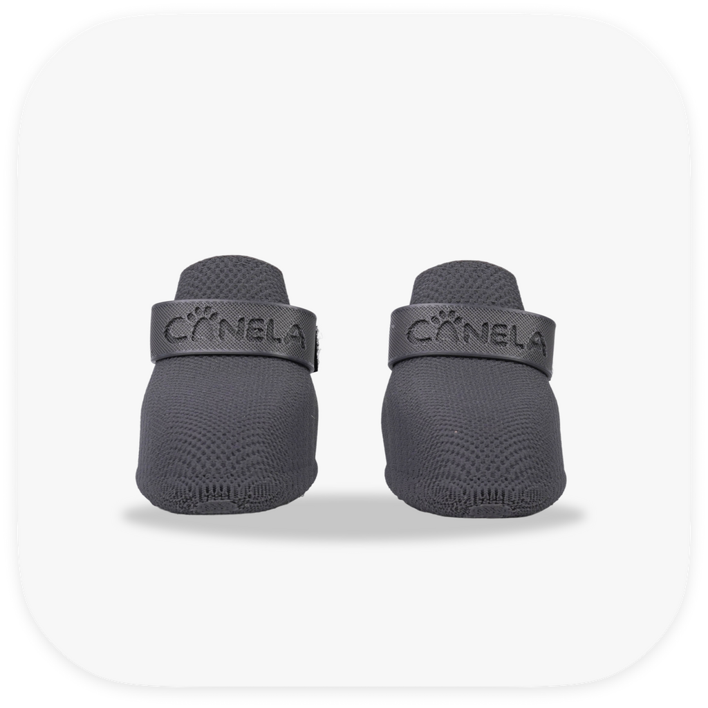 Canela ForméFit Original - Urban Smoke custom-fit dog boots - front view